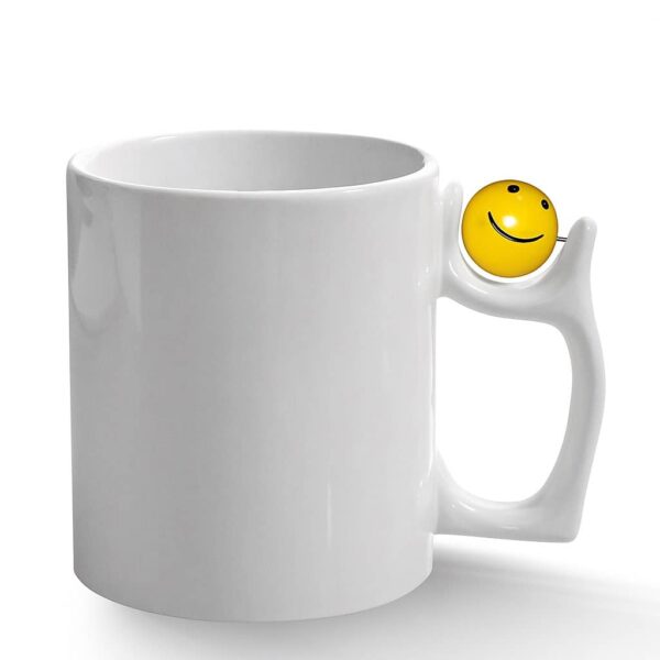 SZUBLIMÁLHATÓ KERÁMIA BÖGRE SMILEY FACE FIGURÁVAL