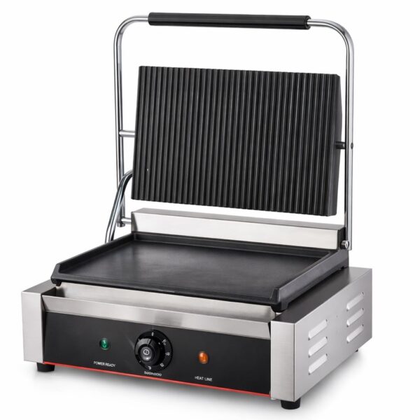 Felül bordázott kontaktgrill panini sütő 2200W