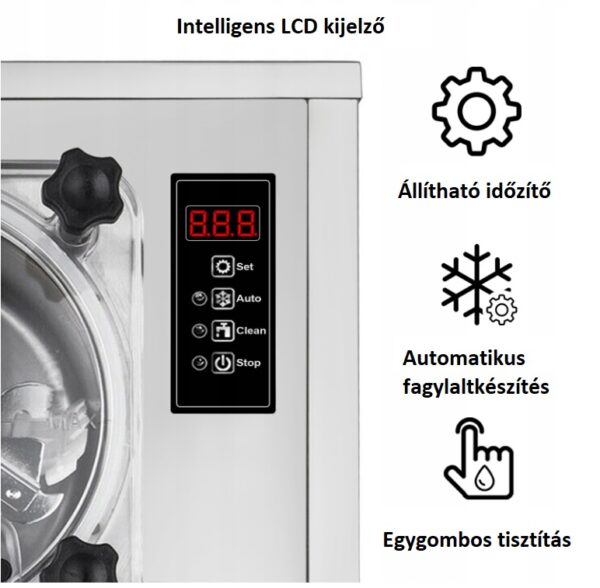 Professzionális gelato keményfagylaltgép 1400W - Image 3