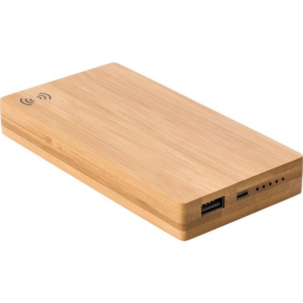 Gravírozható bambusz powerbank, 6000 mAh