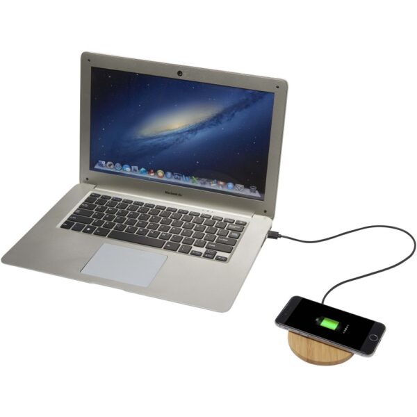 Gravírozható Essence 15W bambusz vezeték nélküli töltőpad - Image 6