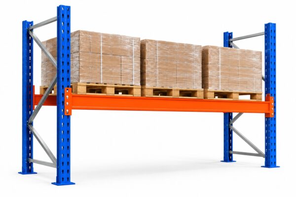 Nagy teherbírású raklapos állvány 3000 kg/szint – 1 gerendaszint